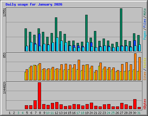 Daily usage for January 2026