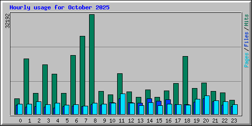 Hourly usage for October 2025