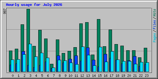 Hourly usage for July 2026