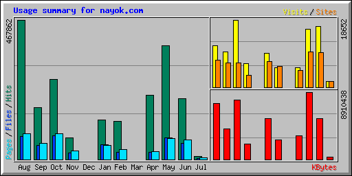 Usage summary for nayok.com